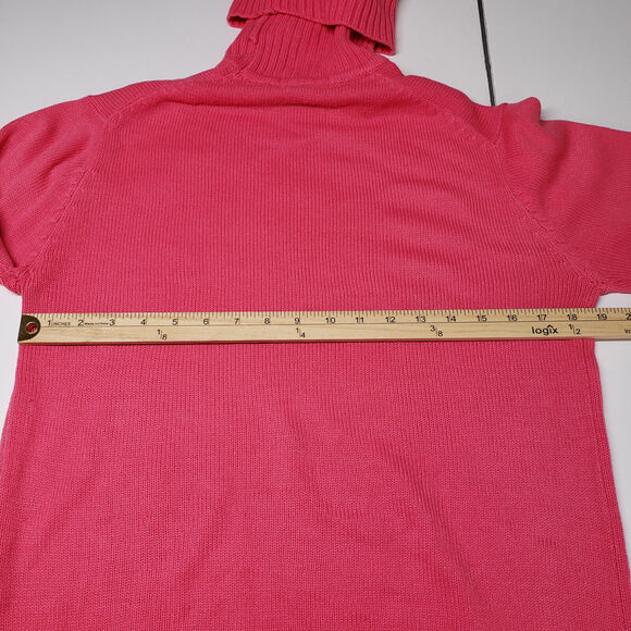 Vintage Alexanders Sporting Sweater Womens Medium Pink Turtleneck Knit Winter - Picture 4 of 13
